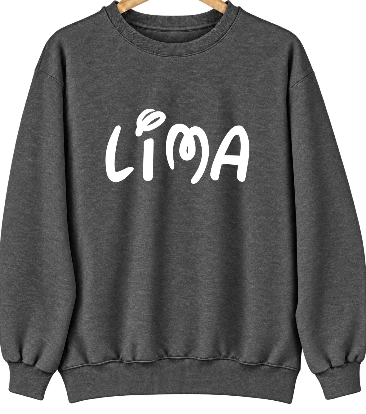 Lima, New York Hometown Crewneck — Dark Heather