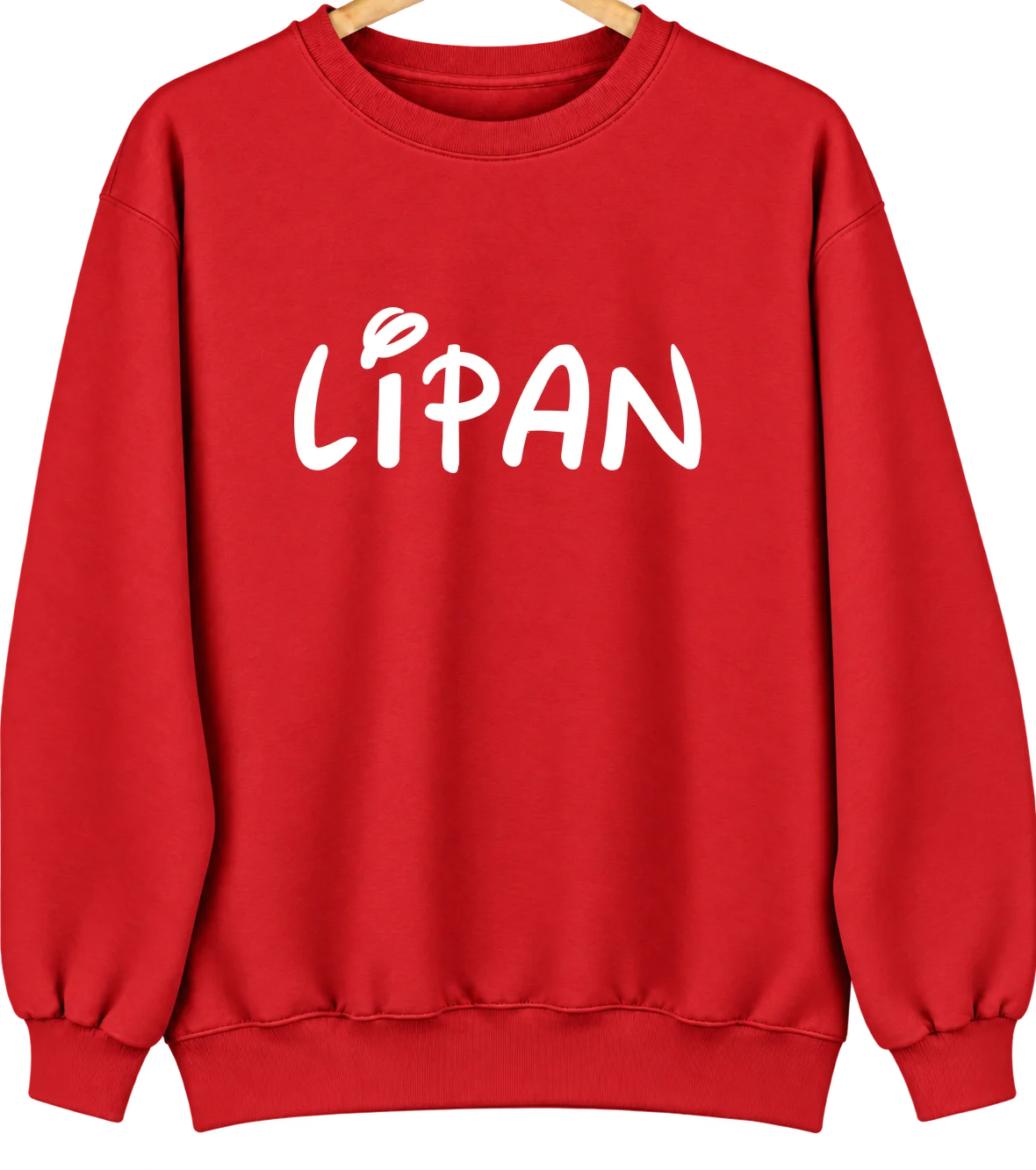 Lipan, Texas Hometown Crewneck — Red