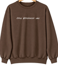 Little Bitterroot Lake, Montana Hometown Crewneck — Brown