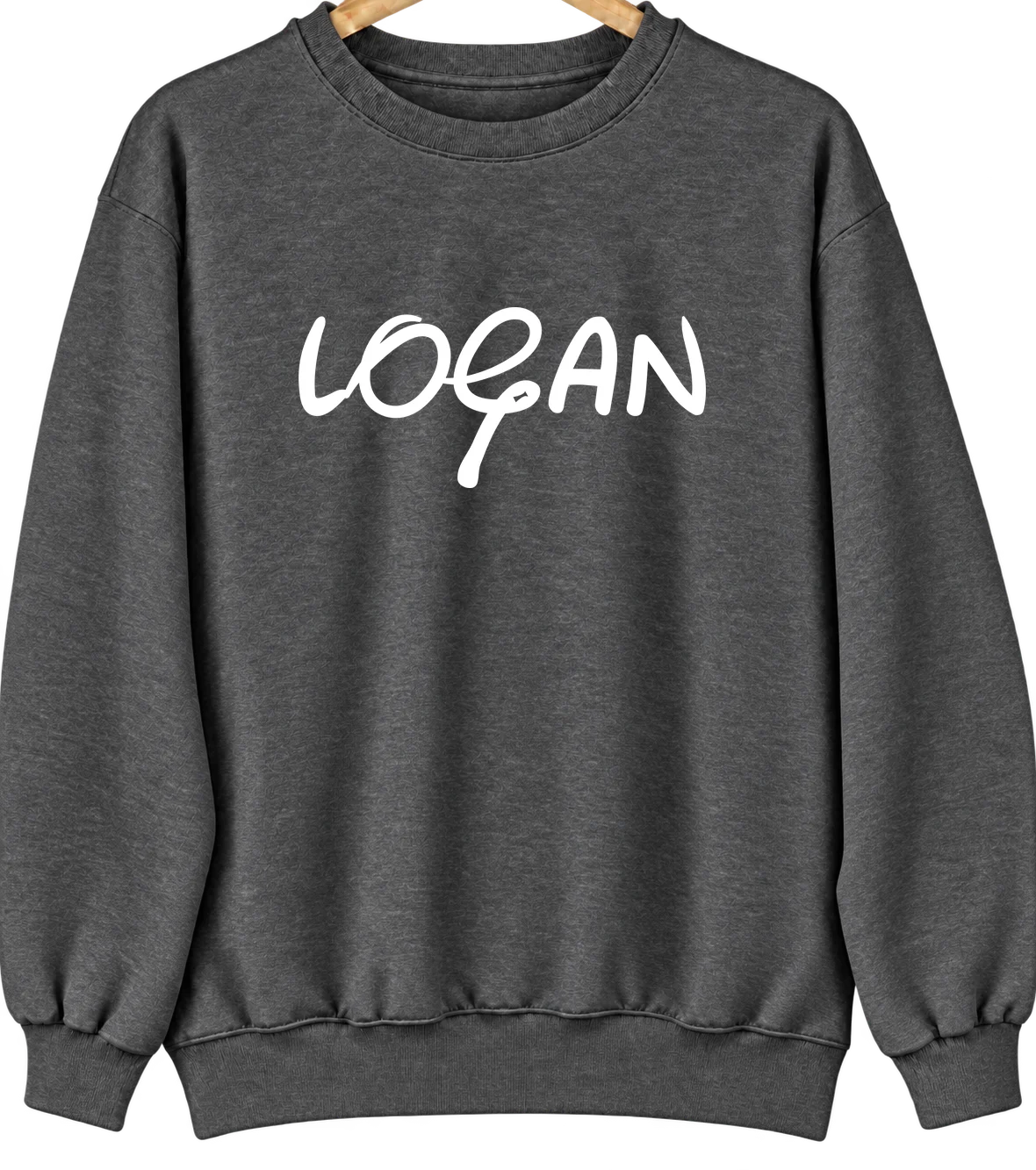 Logan, North Dakota Hometown Crewneck — Dark Heather