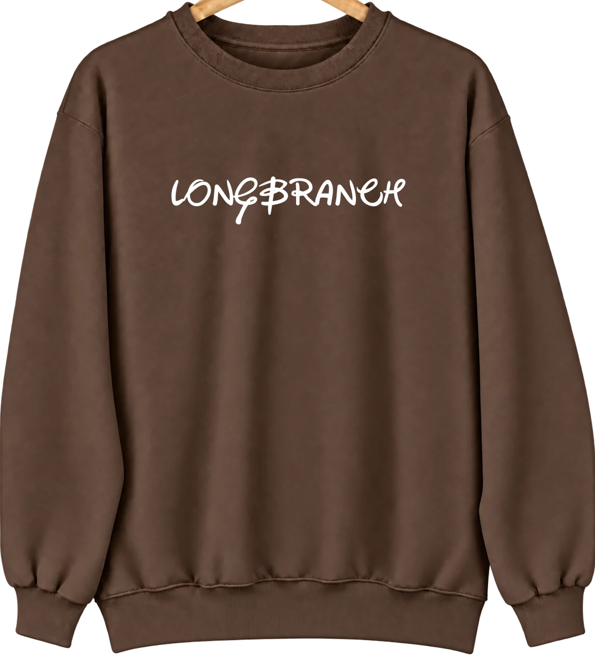 Longbranch, Washington Hometown Crewneck — Brown