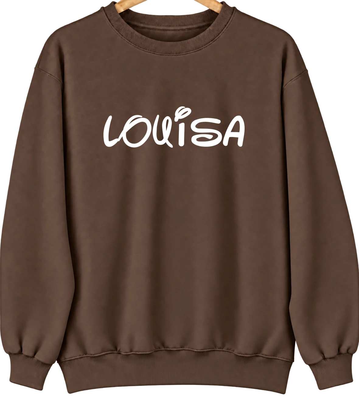 Louisa, Kentucky Hometown Crewneck — Brown