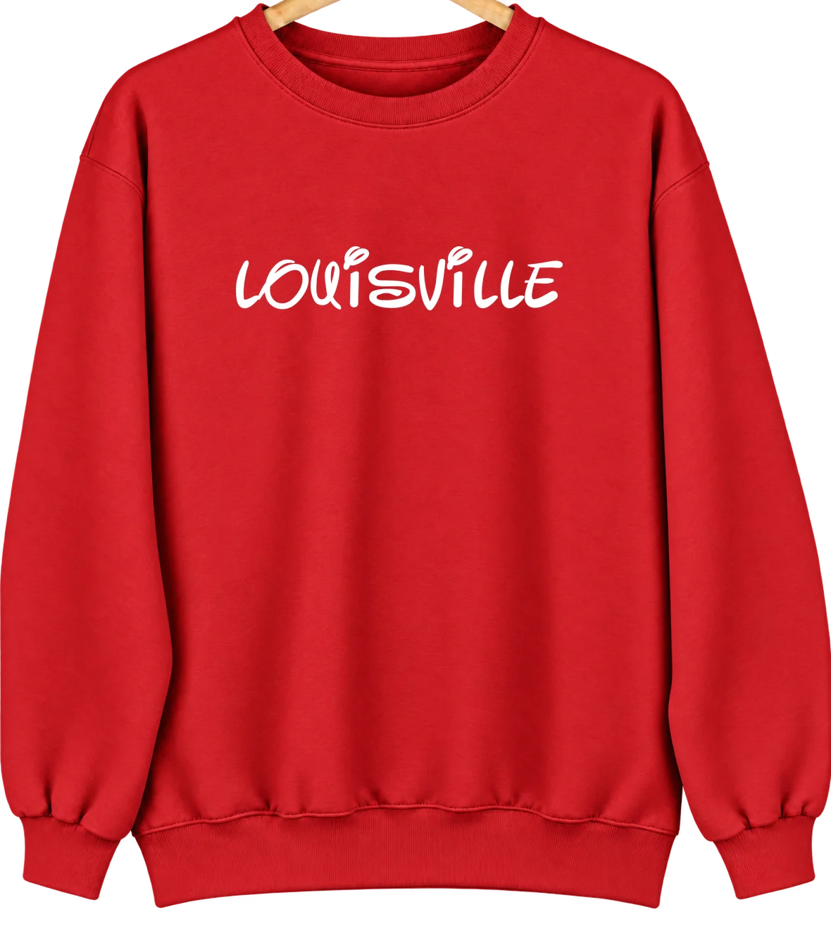 Louisville, Colorado Hometown Crewneck — Red
