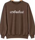 Louisville, Kansas Hometown Crewneck — Brown