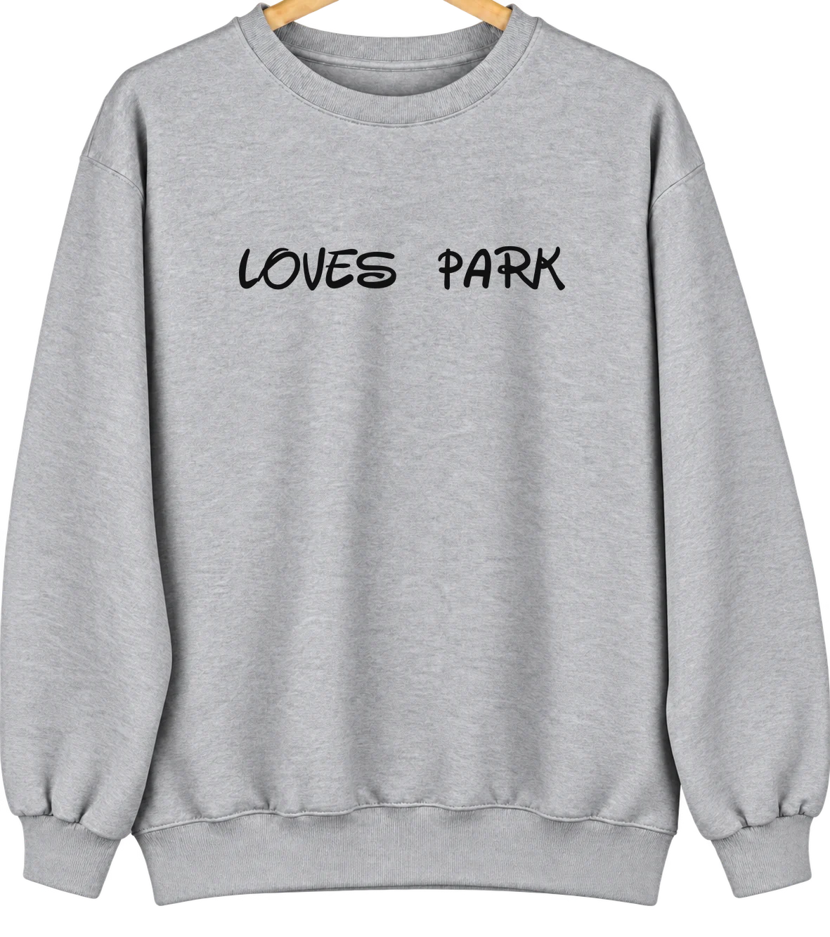 Loves Park, Illinois Hometown Crewneck — Sport Grey