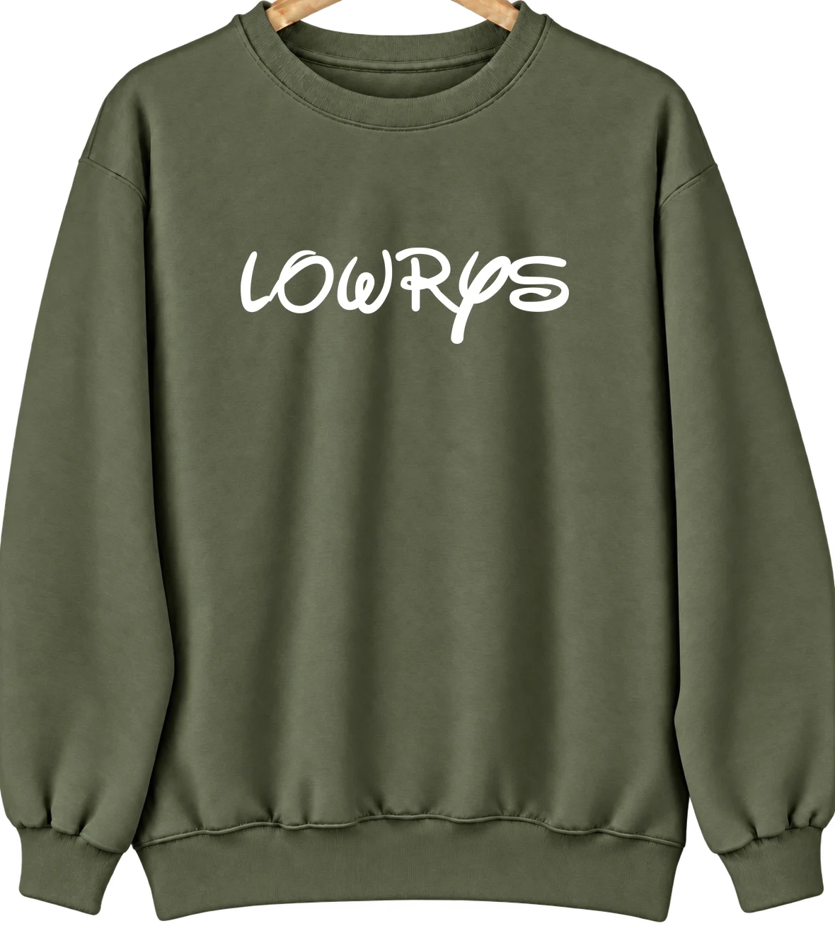 Lowrys, South Carolina Hometown Crewneck — Military Green