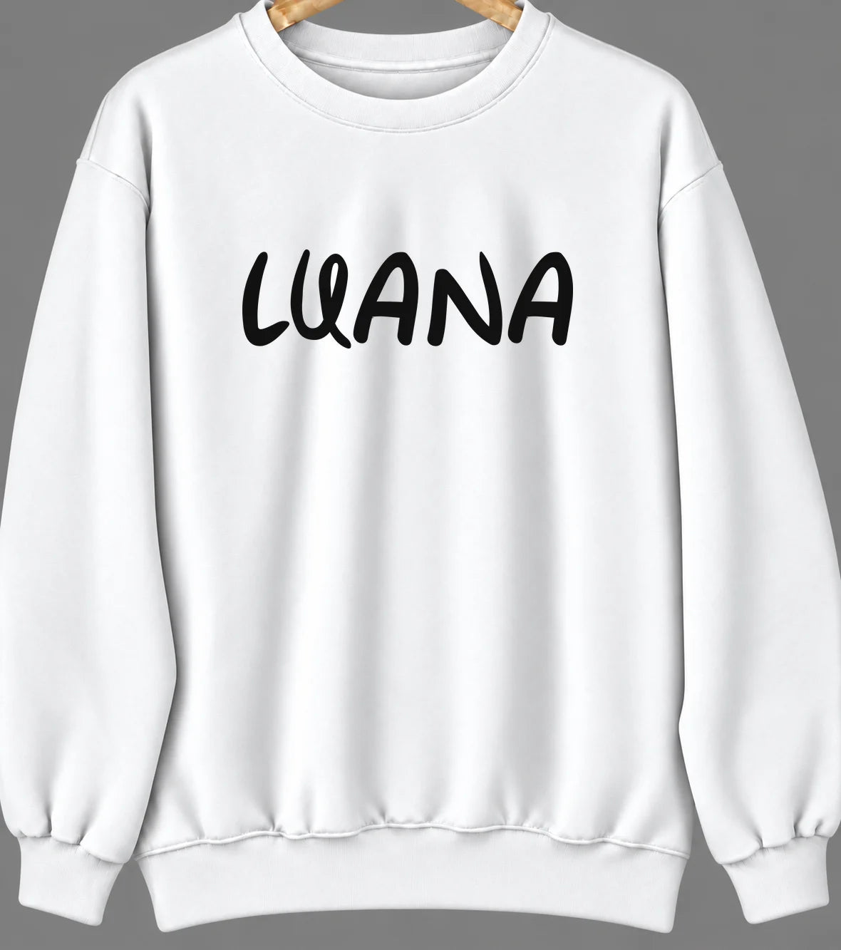 Luana, Iowa Hometown Crewneck — White