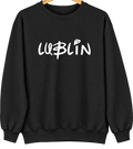 Lublin, Wisconsin Hometown Crewneck — Black