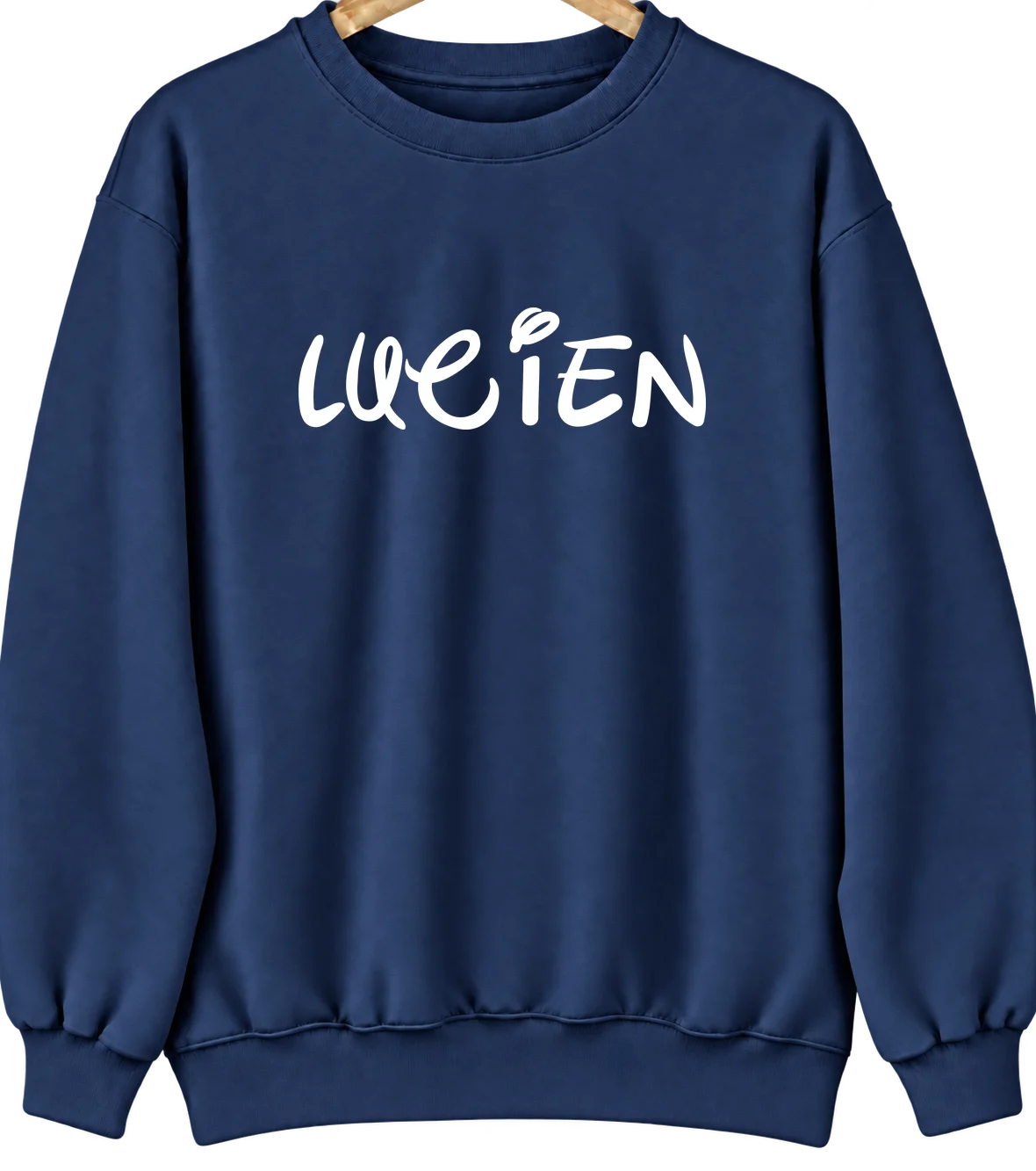 Lucien, Oklahoma Hometown Crewneck — Navy