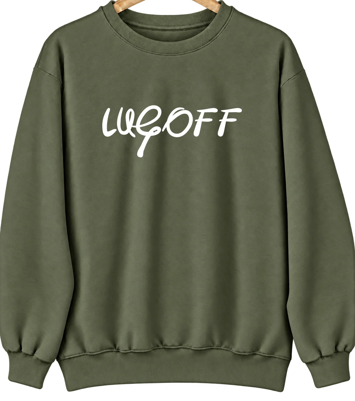 Lugoff, South Carolina Hometown Crewneck — Military Green