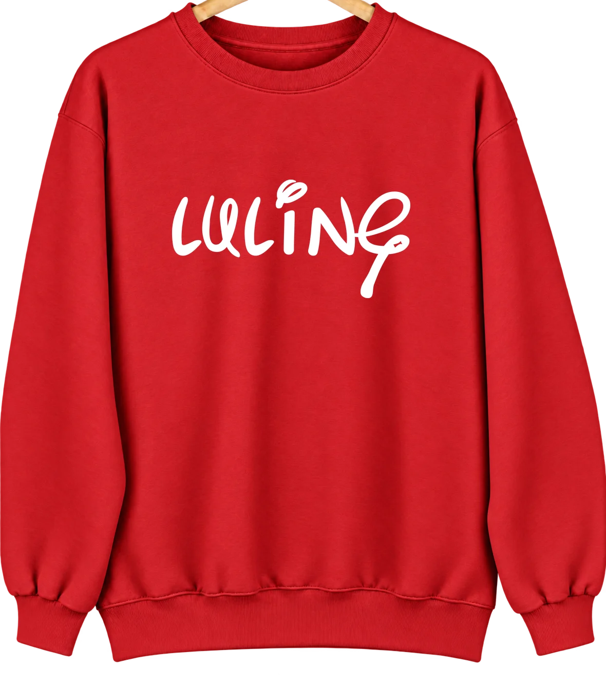 Luling, Texas Hometown Crewneck — Red