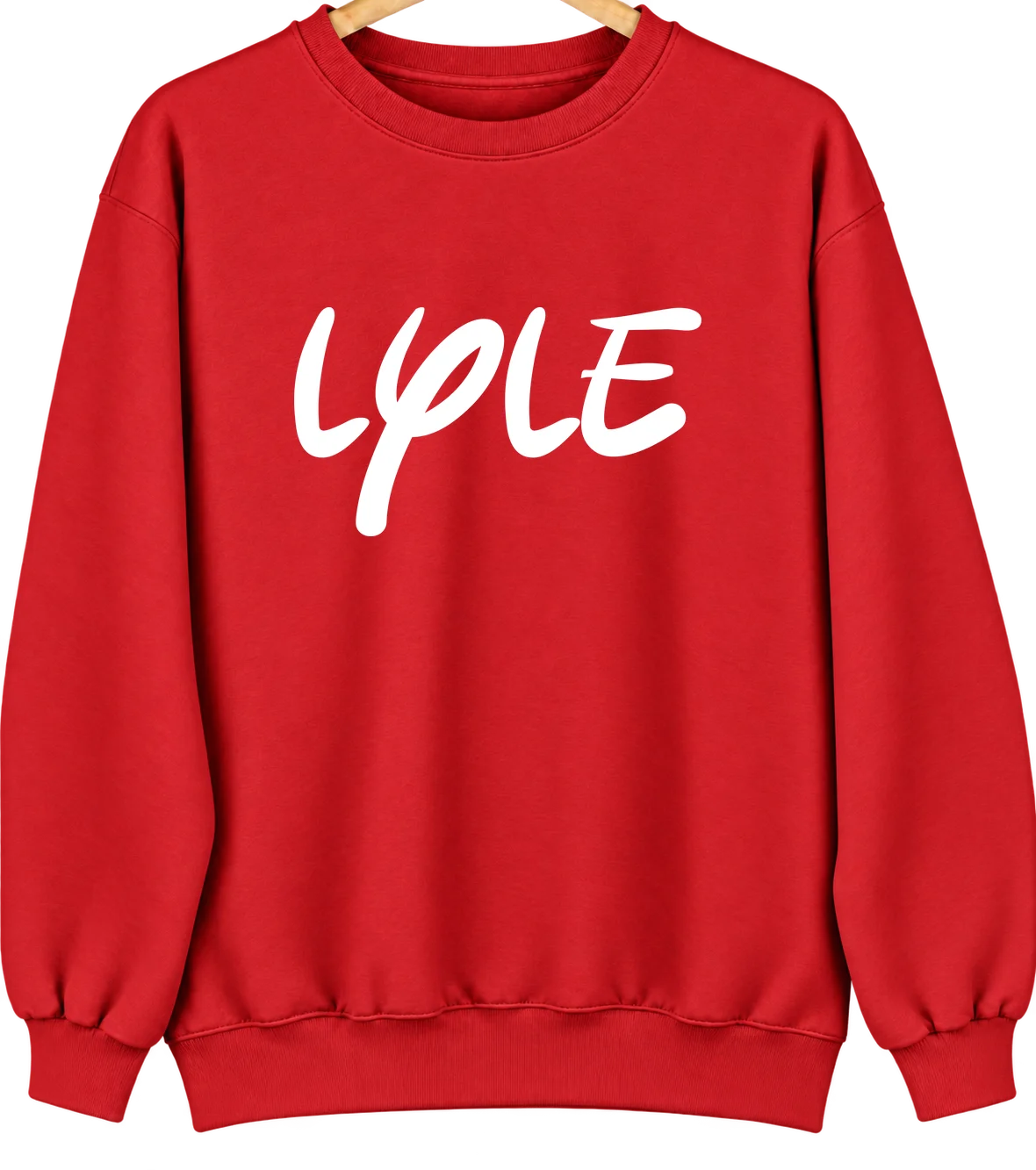 Lyle, Minnesota Hometown Crewneck — Red
