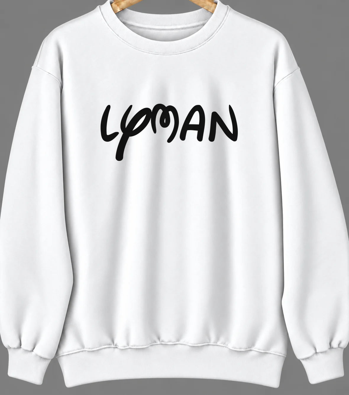 Lyman, Mississippi Hometown Crewneck — White