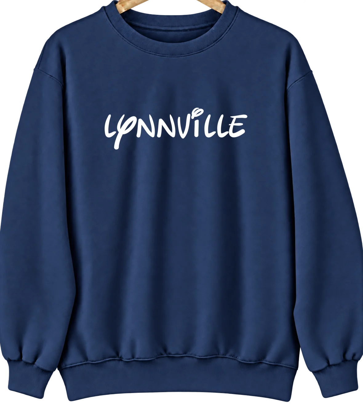 Lynnville, Illinois Hometown Crewneck — Navy
