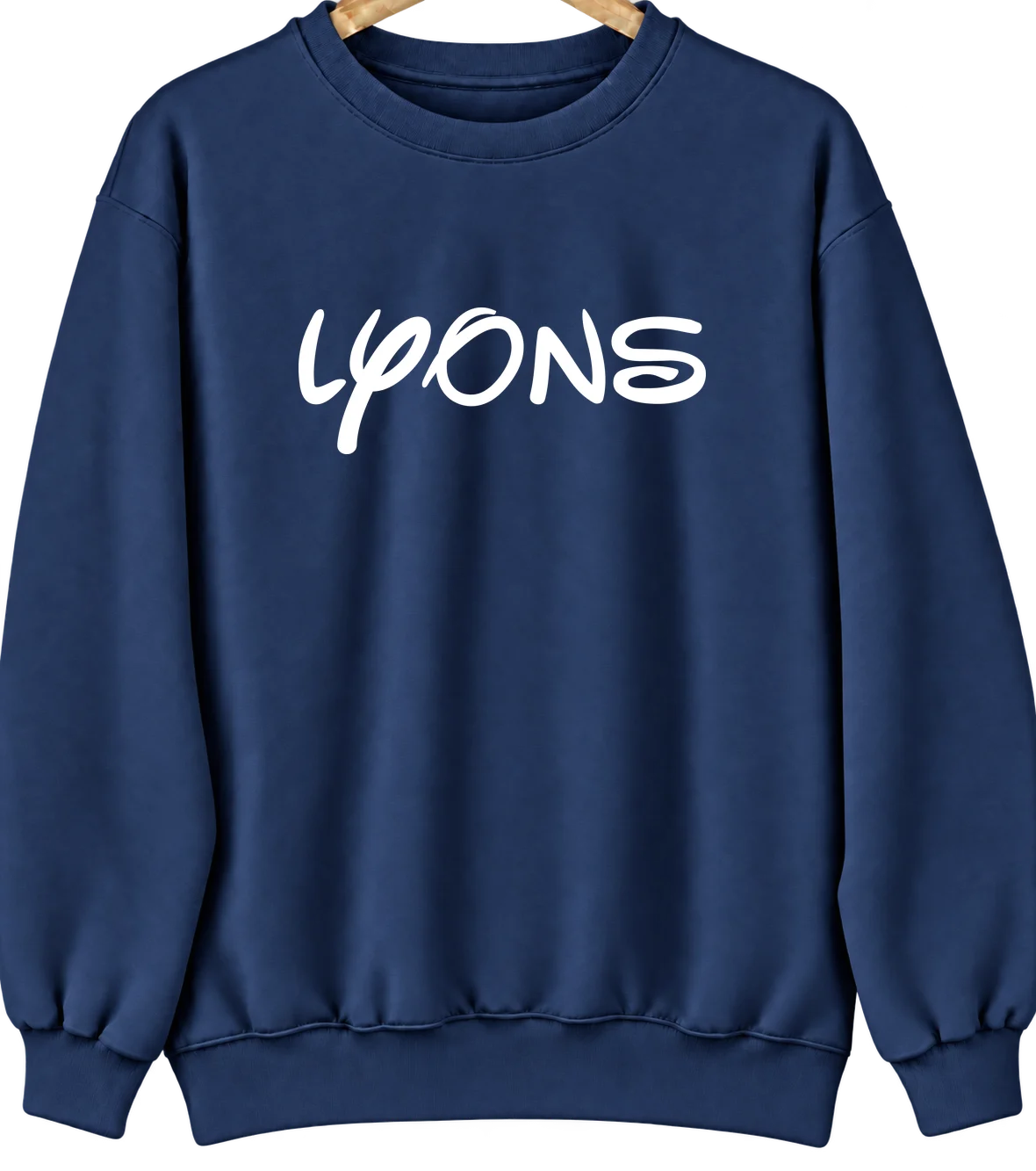 Lyons, Texas Hometown Crewneck — Navy
