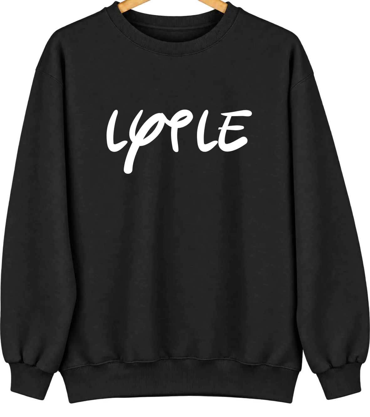 Lytle, Texas Hometown Crewneck — Black