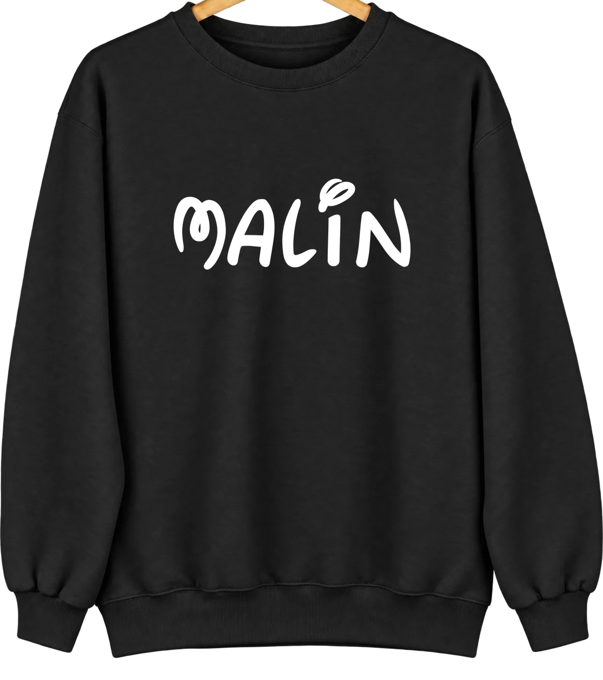 Malin, Oregon Hometown Crewneck — Black