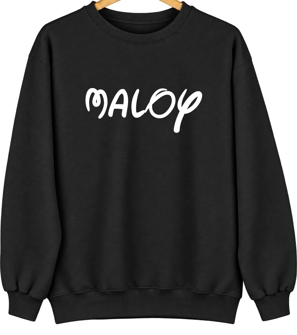 Maloy, Iowa Hometown Crewneck — Black