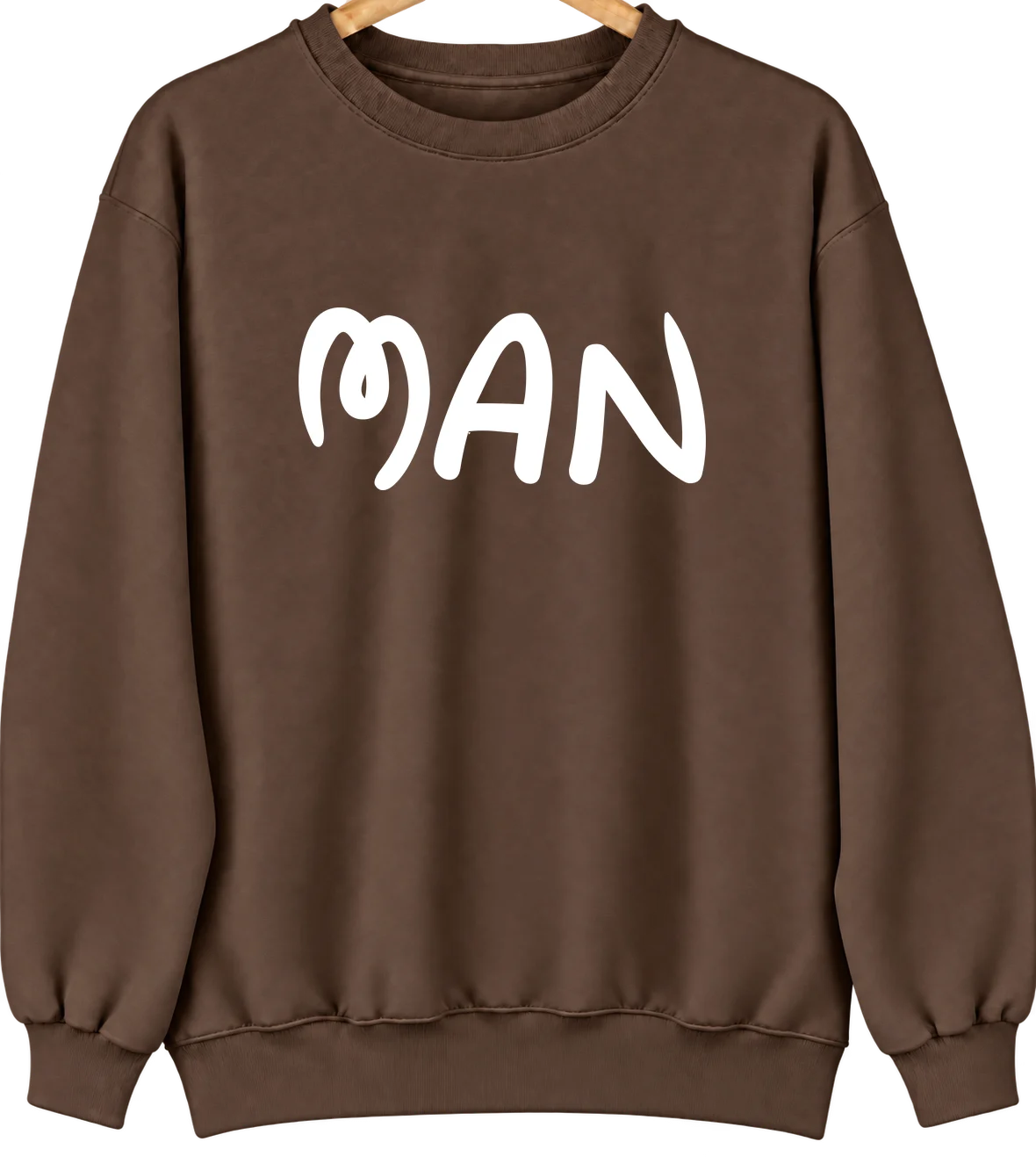 Man, West Virginia Hometown Crewneck — Brown