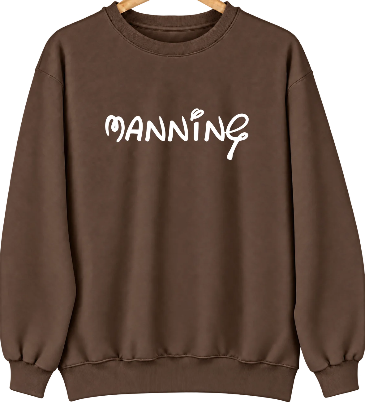 Manning, South Carolina Hometown Crewneck — Brown