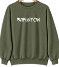 Mapleton, Kansas Hometown Crewneck — Military Green