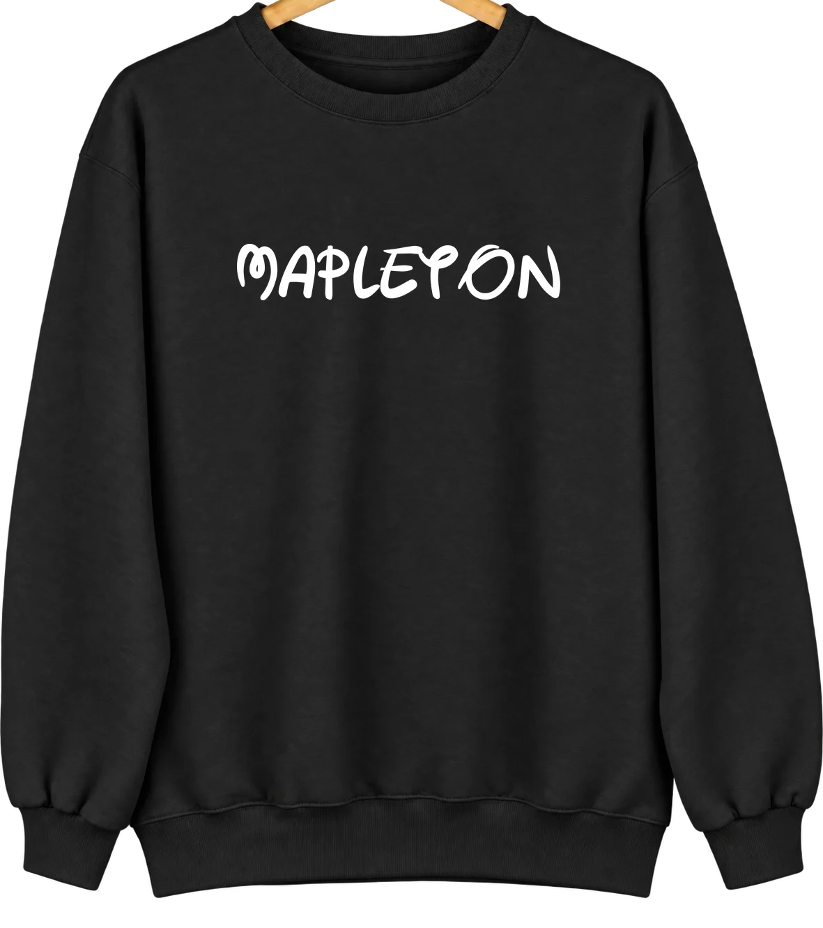 Mapleton, Pennsylvania Hometown Crewneck — Black