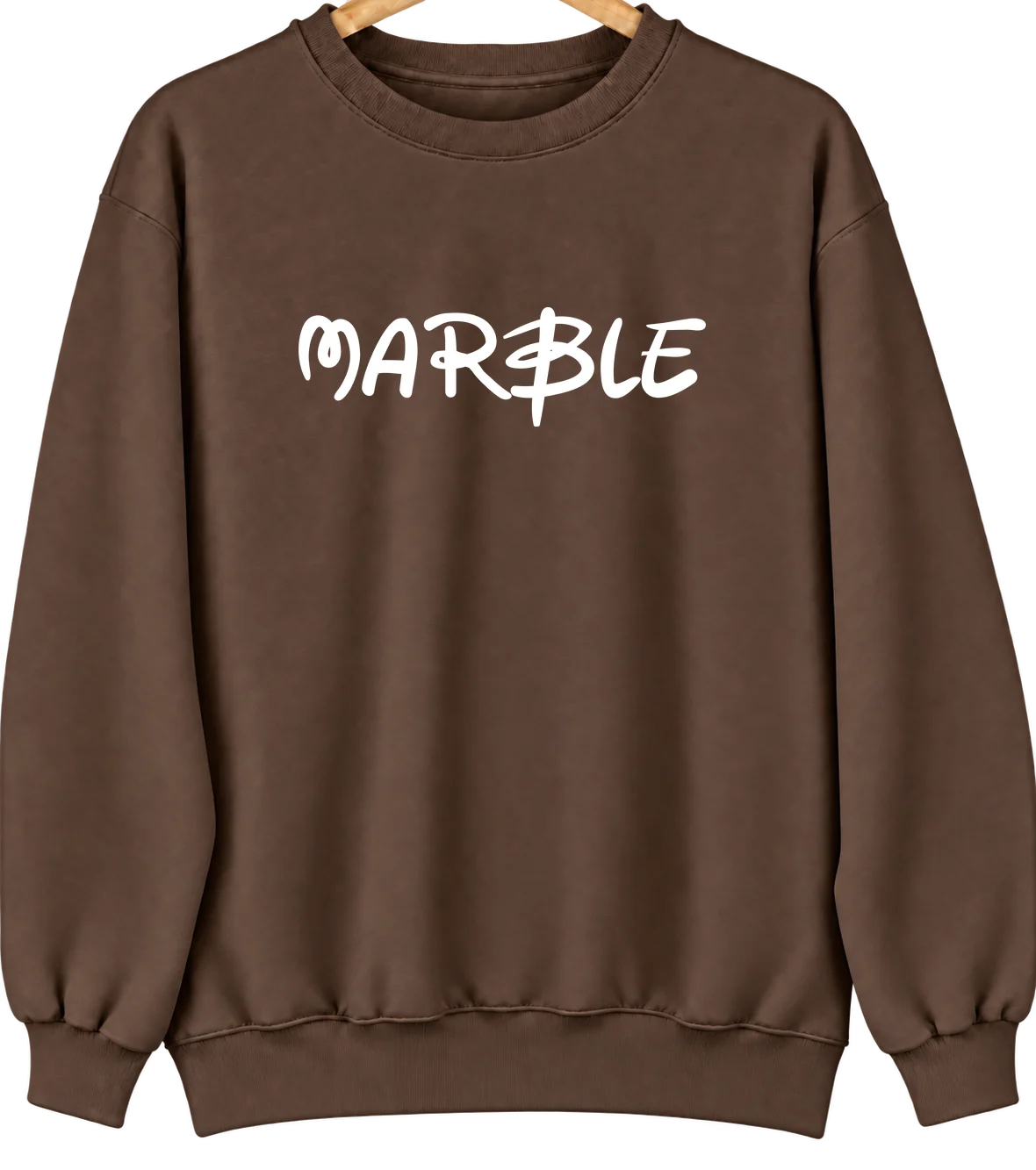 Marble, Minnesota Hometown Crewneck — Brown