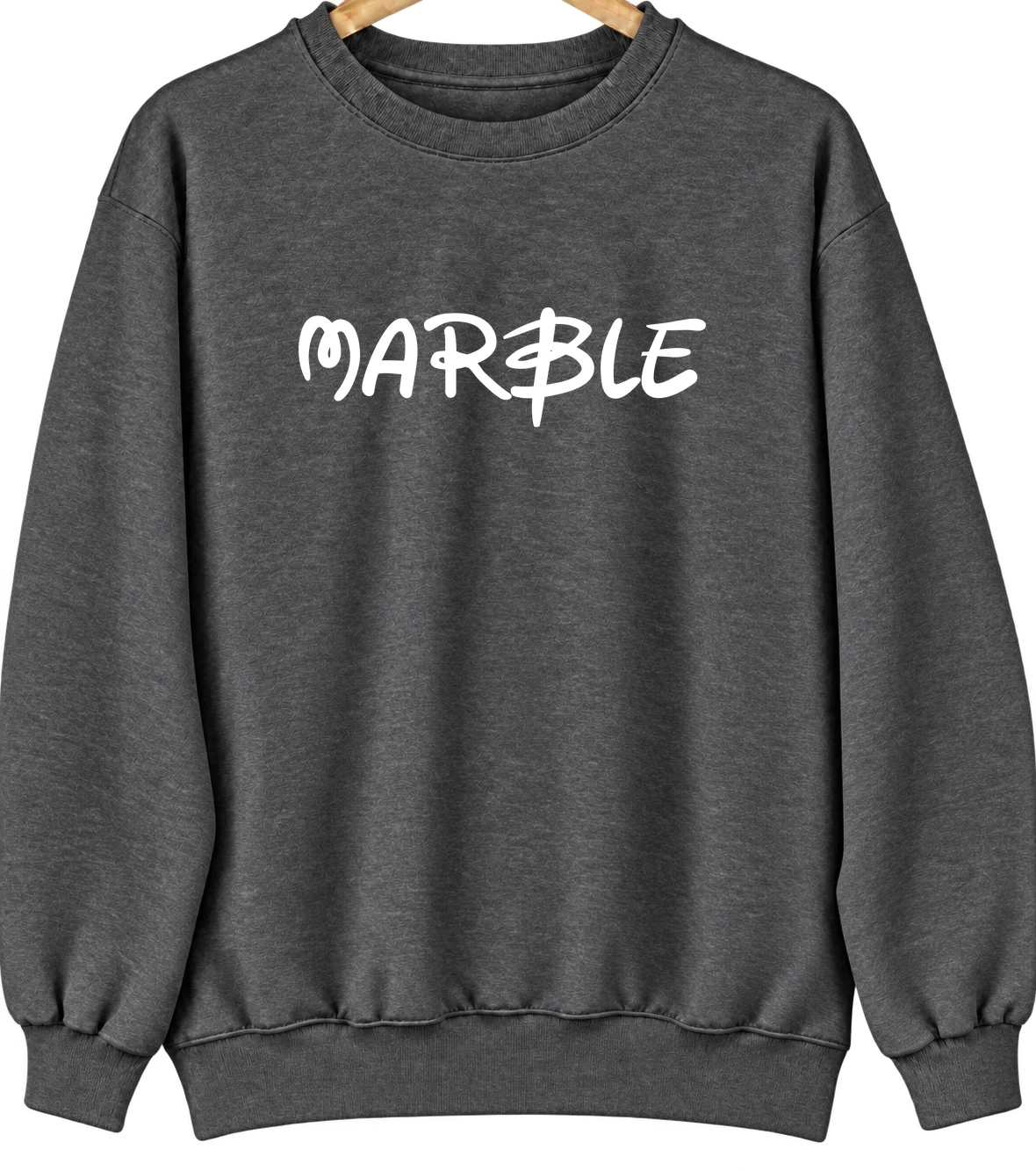 Marble, North Carolina Hometown Crewneck — Dark Heather