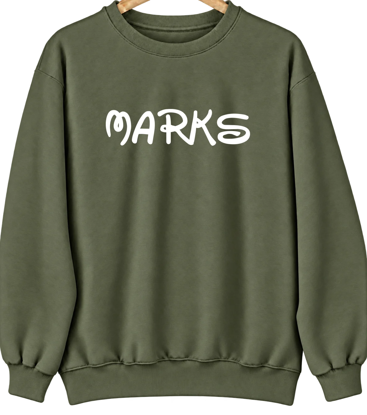 Marks, Mississippi Hometown Crewneck — Military Green