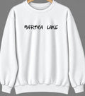 Martha Lake, Washington Hometown Crewneck — White
