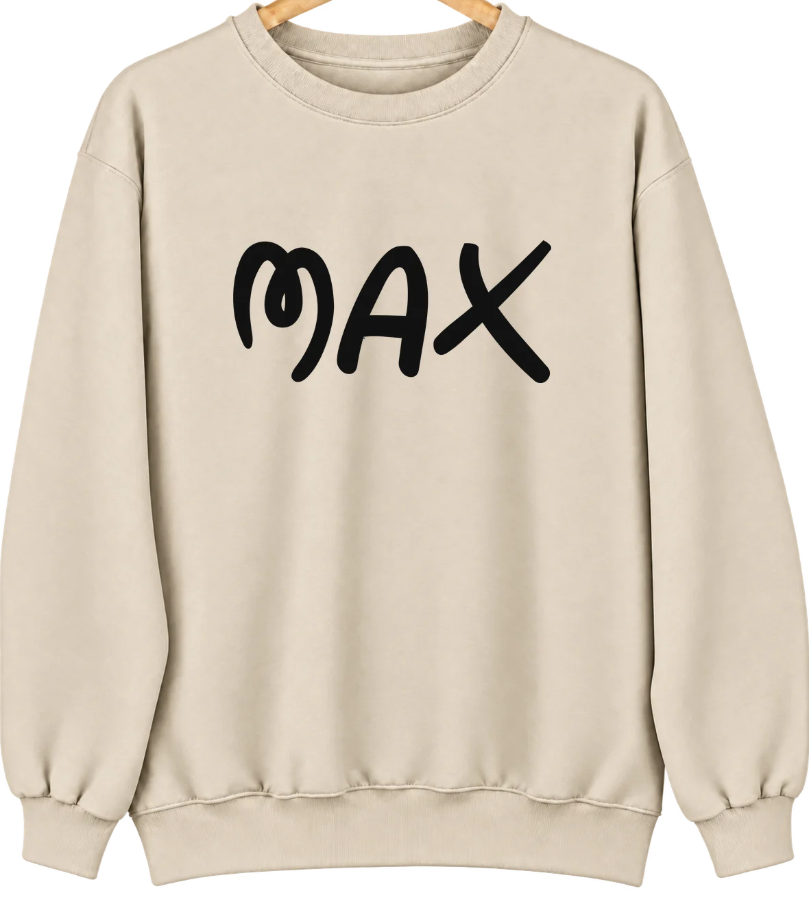 Max, Nebraska Hometown Crewneck — Sand