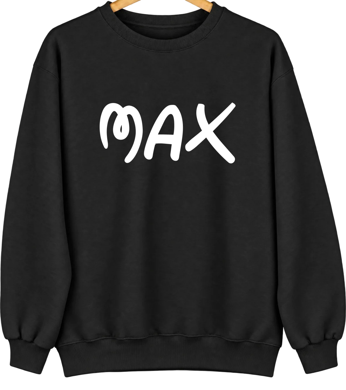 Max, North Dakota Hometown Crewneck — Black