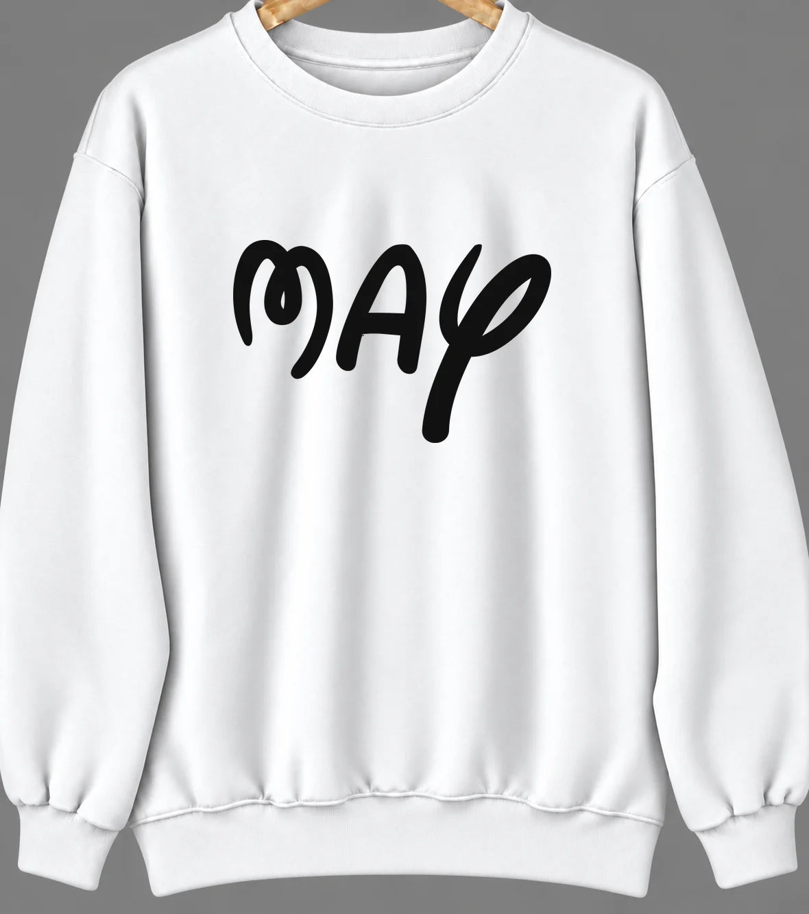 May, Texas Hometown Crewneck — White