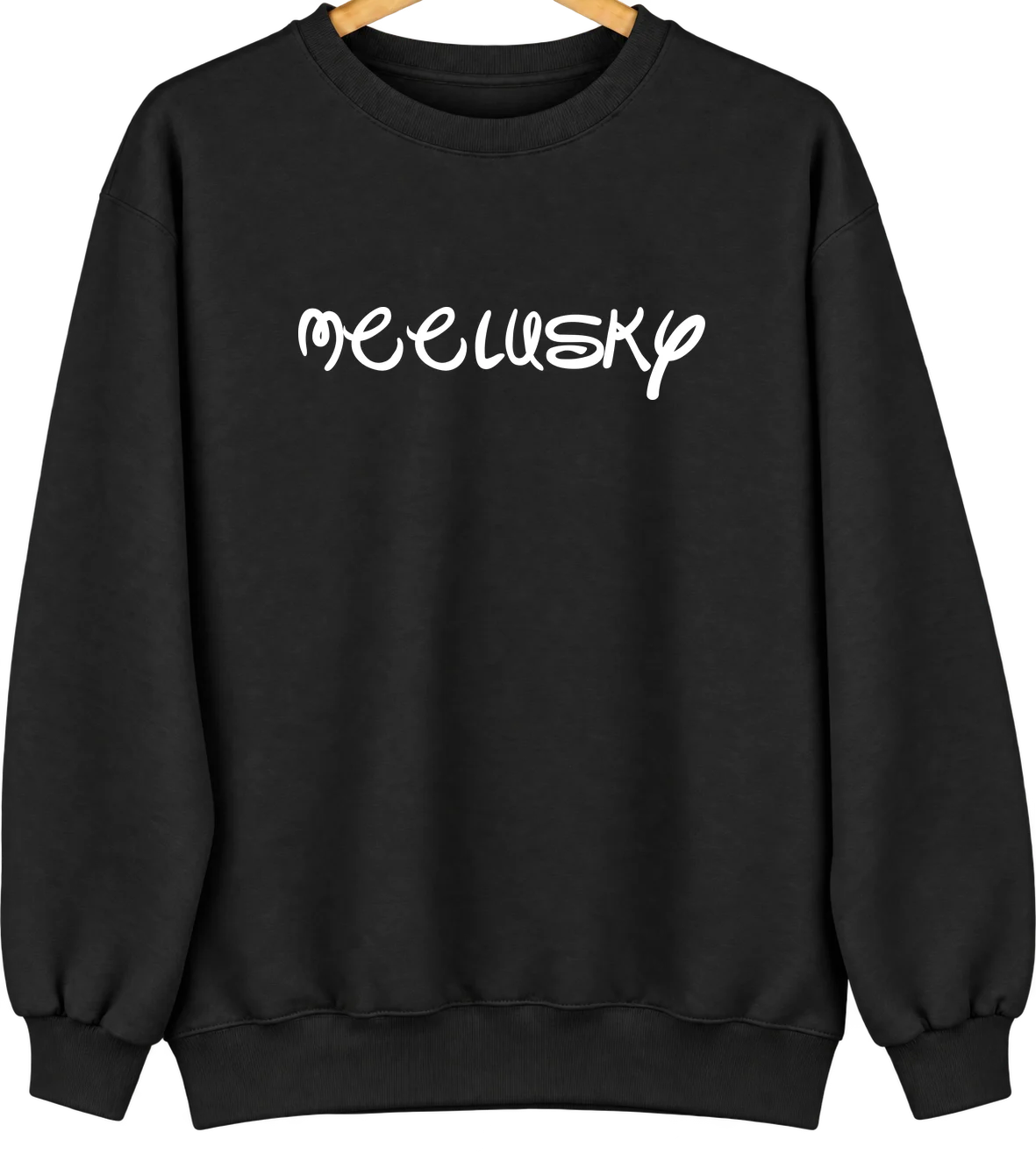 McClusky, North Dakota Hometown Crewneck — Black