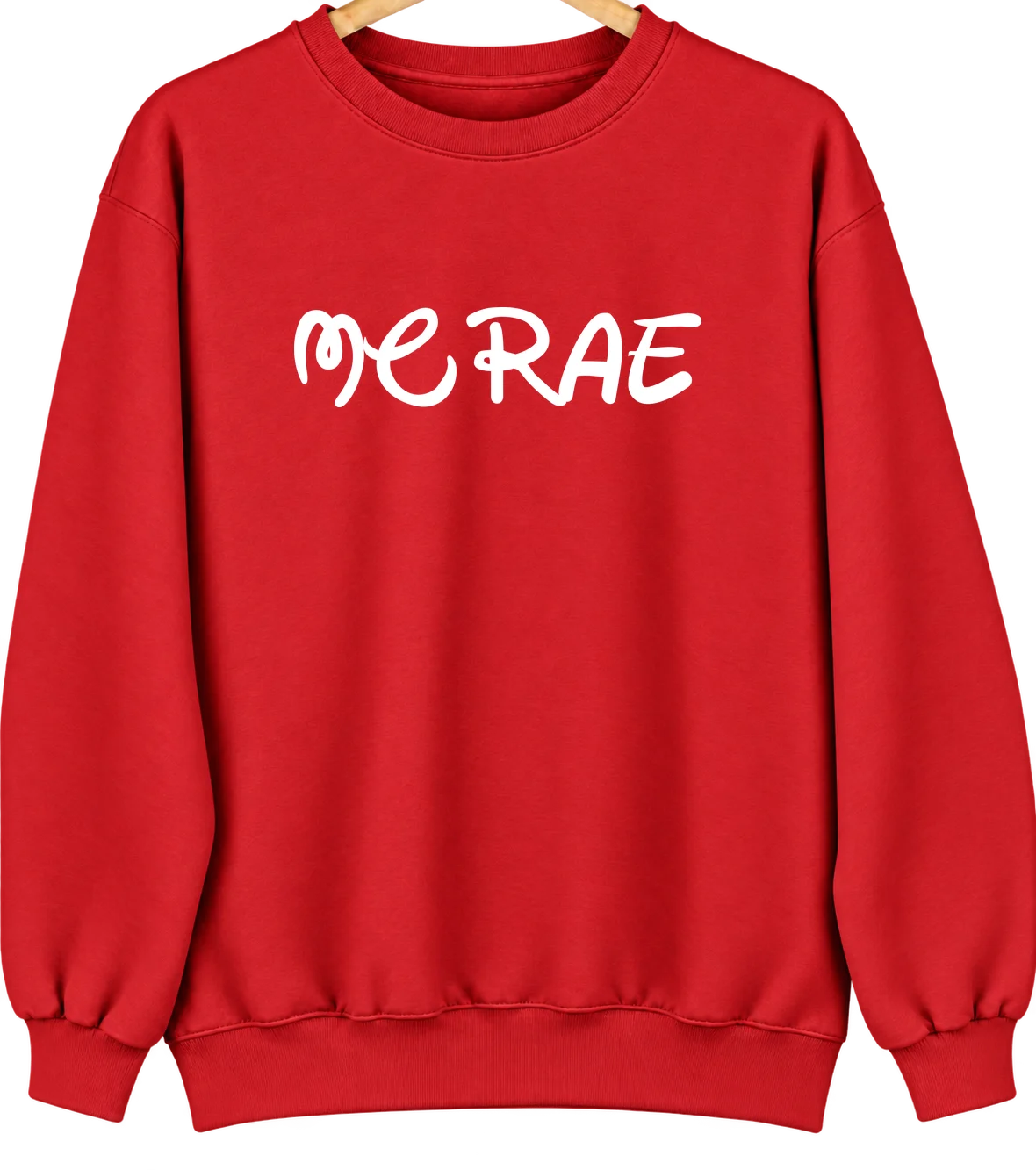 McRae, Arkansas Hometown Crewneck — Red