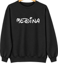 Medina, Texas Hometown Crewneck — Black