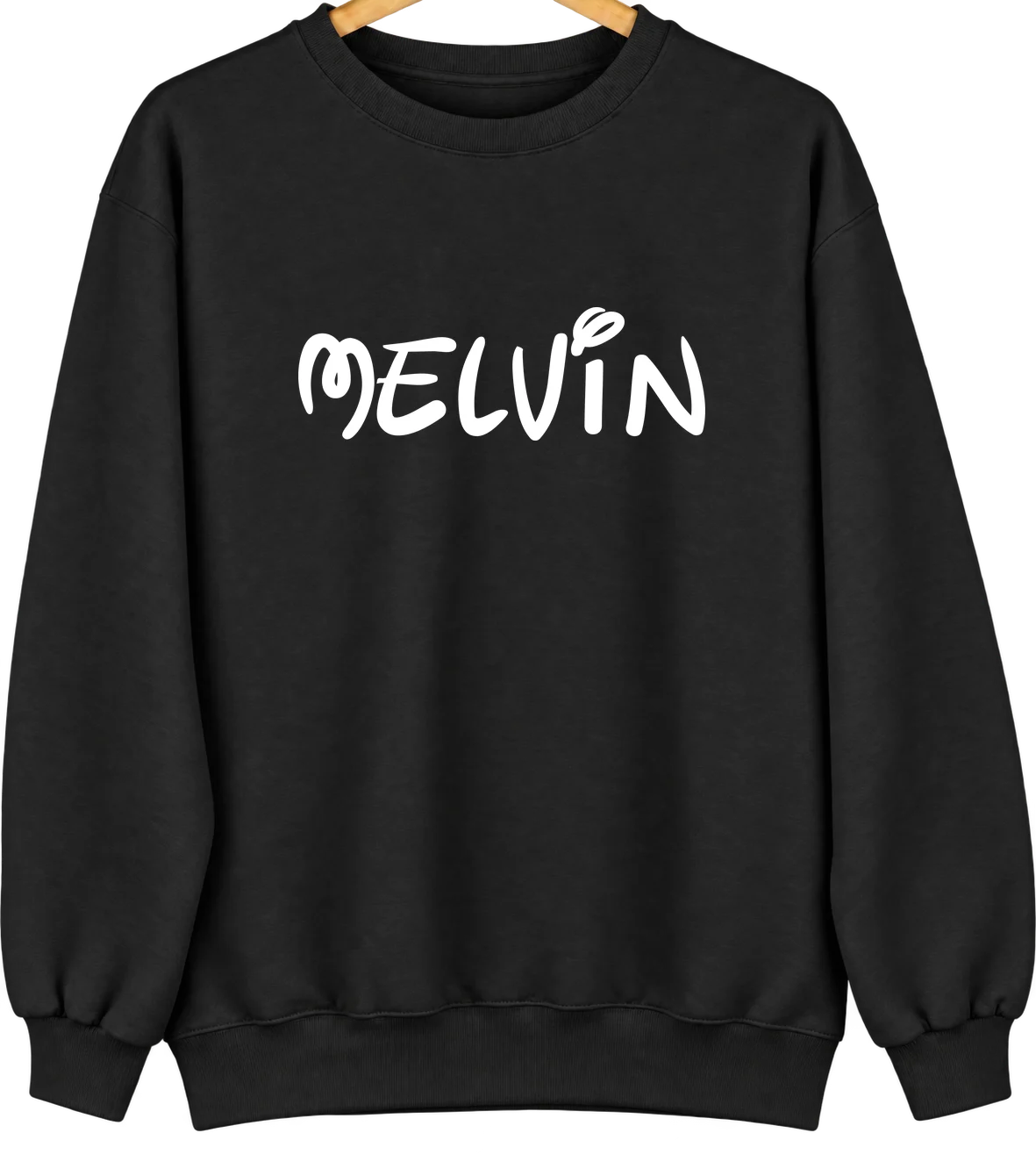 Melvin, Michigan Hometown Crewneck — Black