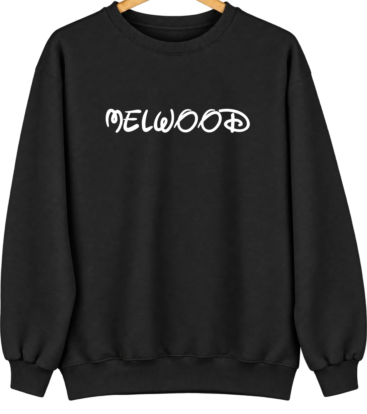 Melwood, Maryland Hometown Crewneck — Black