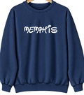 Memphis, Michigan Hometown Crewneck — Navy