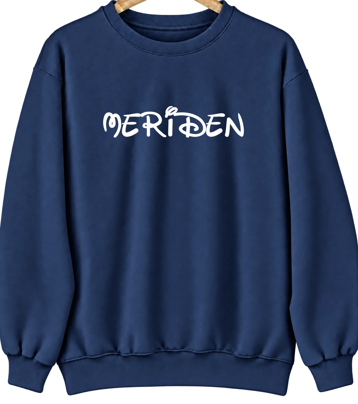 Meriden, Iowa Hometown Crewneck — Navy