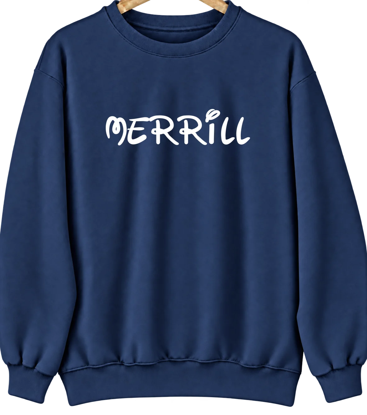 Merrill, Wisconsin Hometown Crewneck — Navy