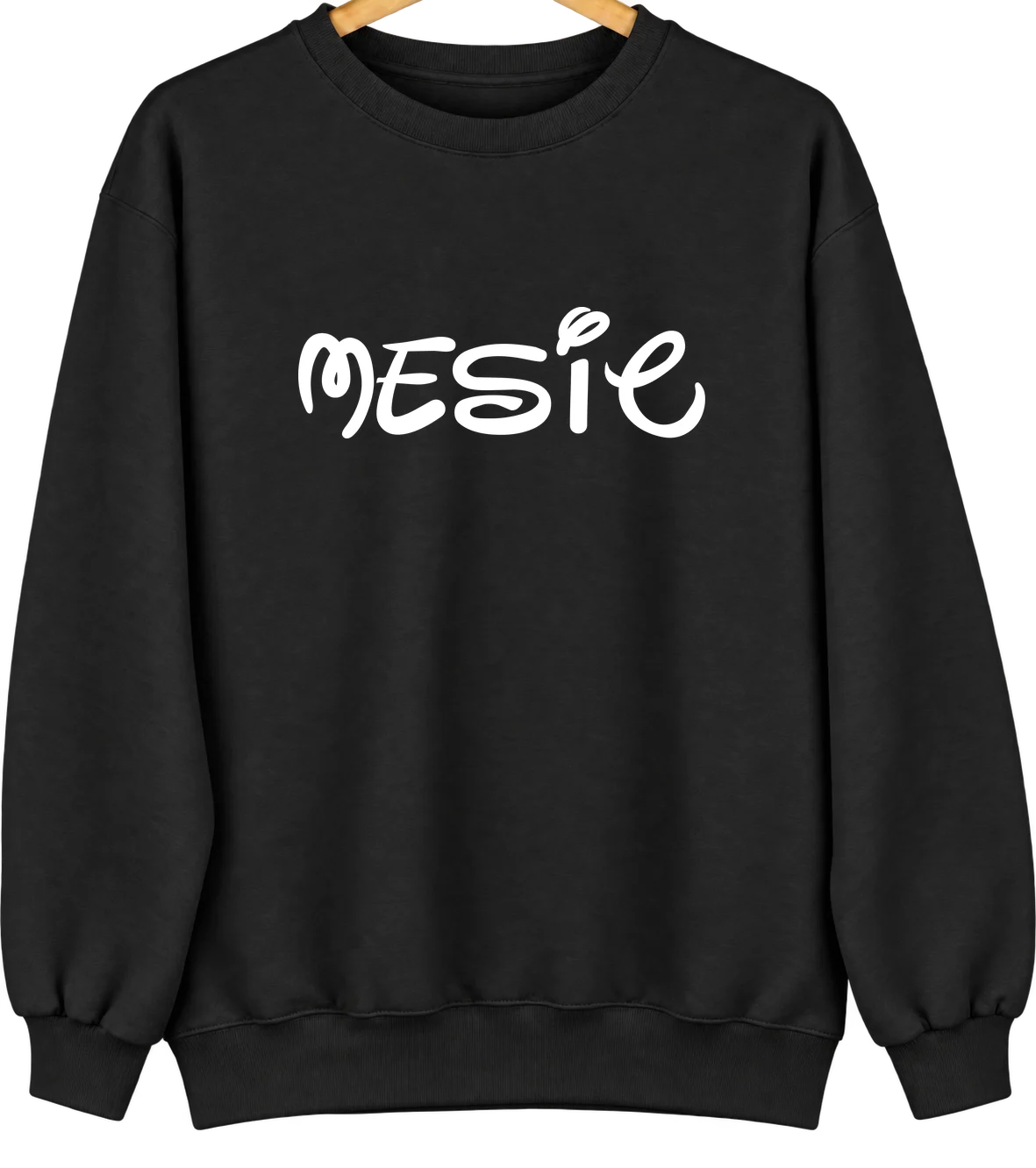 Mesic, North Carolina Hometown Crewneck — Black