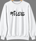 Miles, Iowa Hometown Crewneck — White