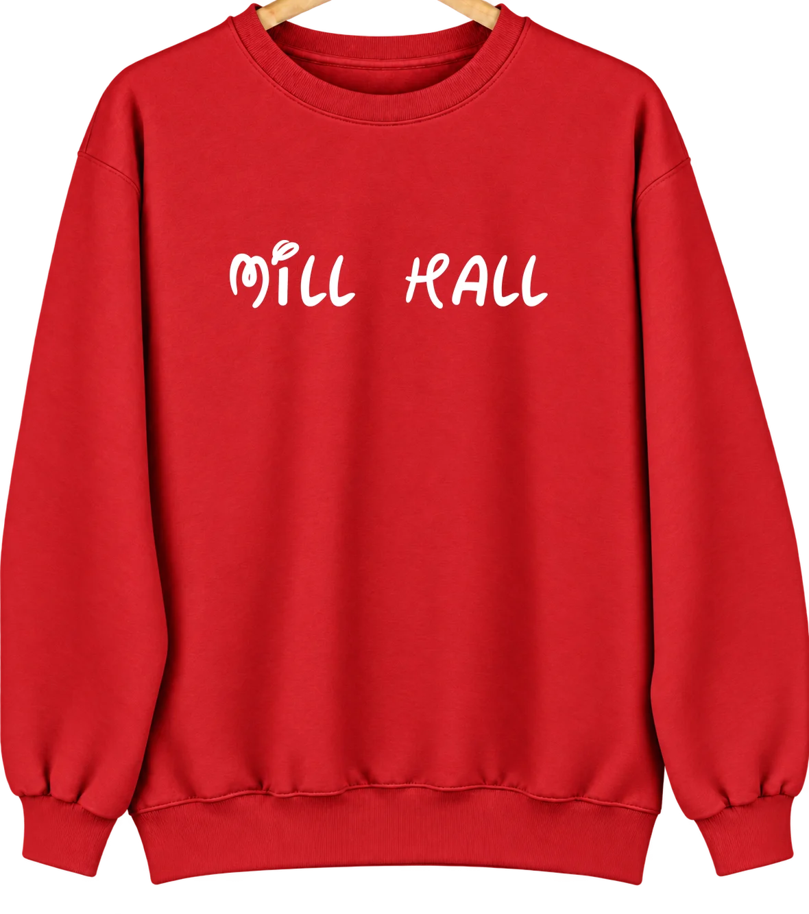 Mill Hall, Pennsylvania Hometown Crewneck — Red