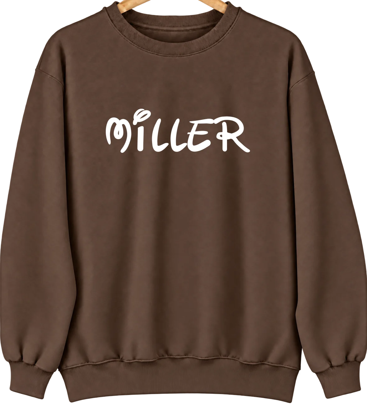 Miller, Iowa Hometown Crewneck — Brown