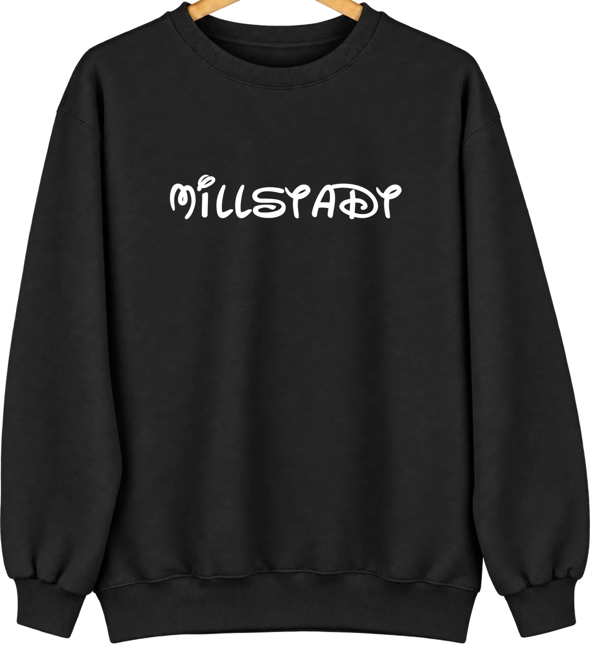 Millstadt, Illinois Hometown Crewneck — Black