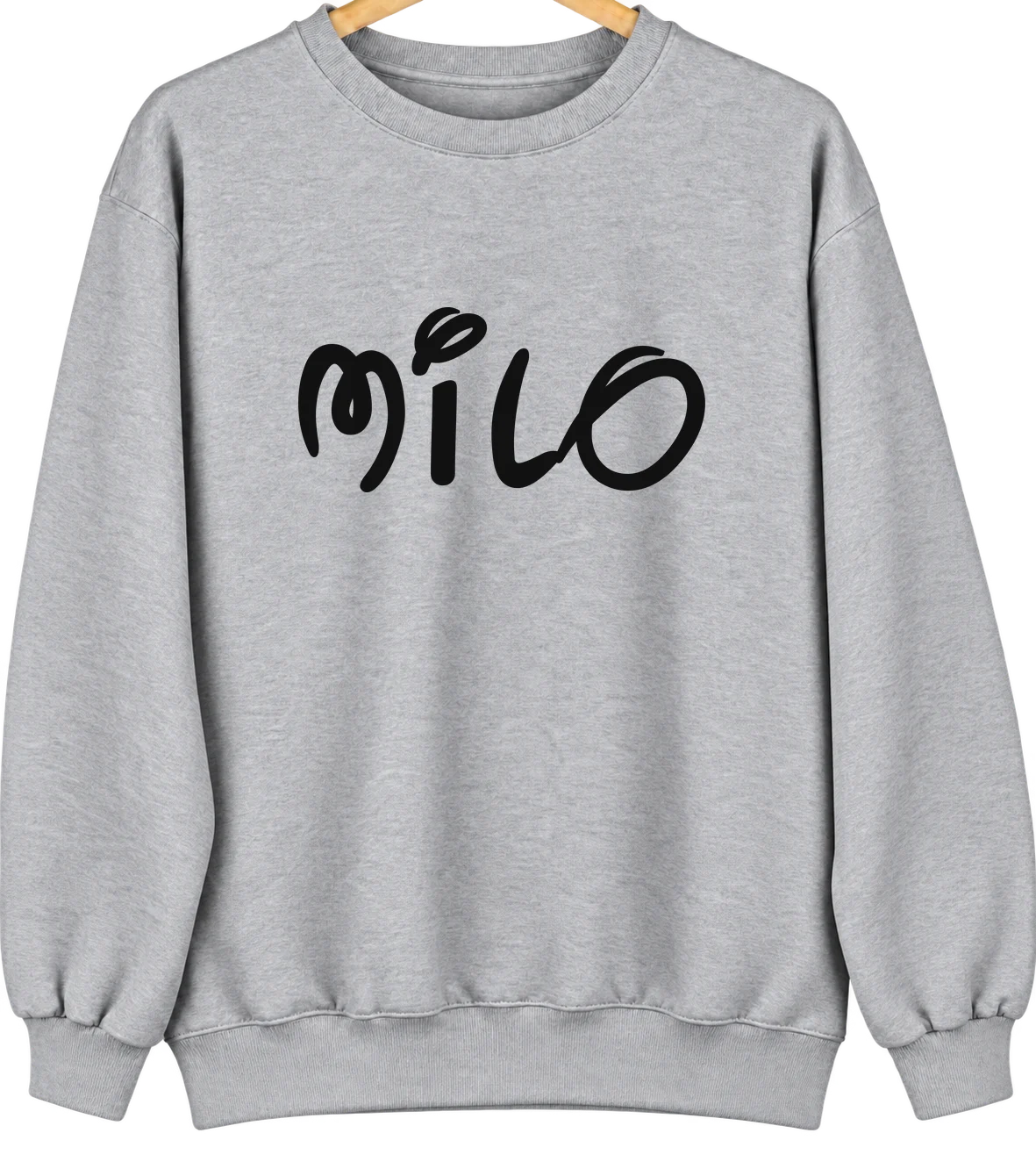 Milo, Maine Hometown Crewneck — Sport Grey
