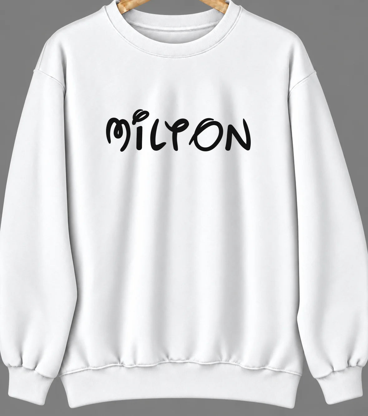 Milton, Indiana Hometown Crewneck — White