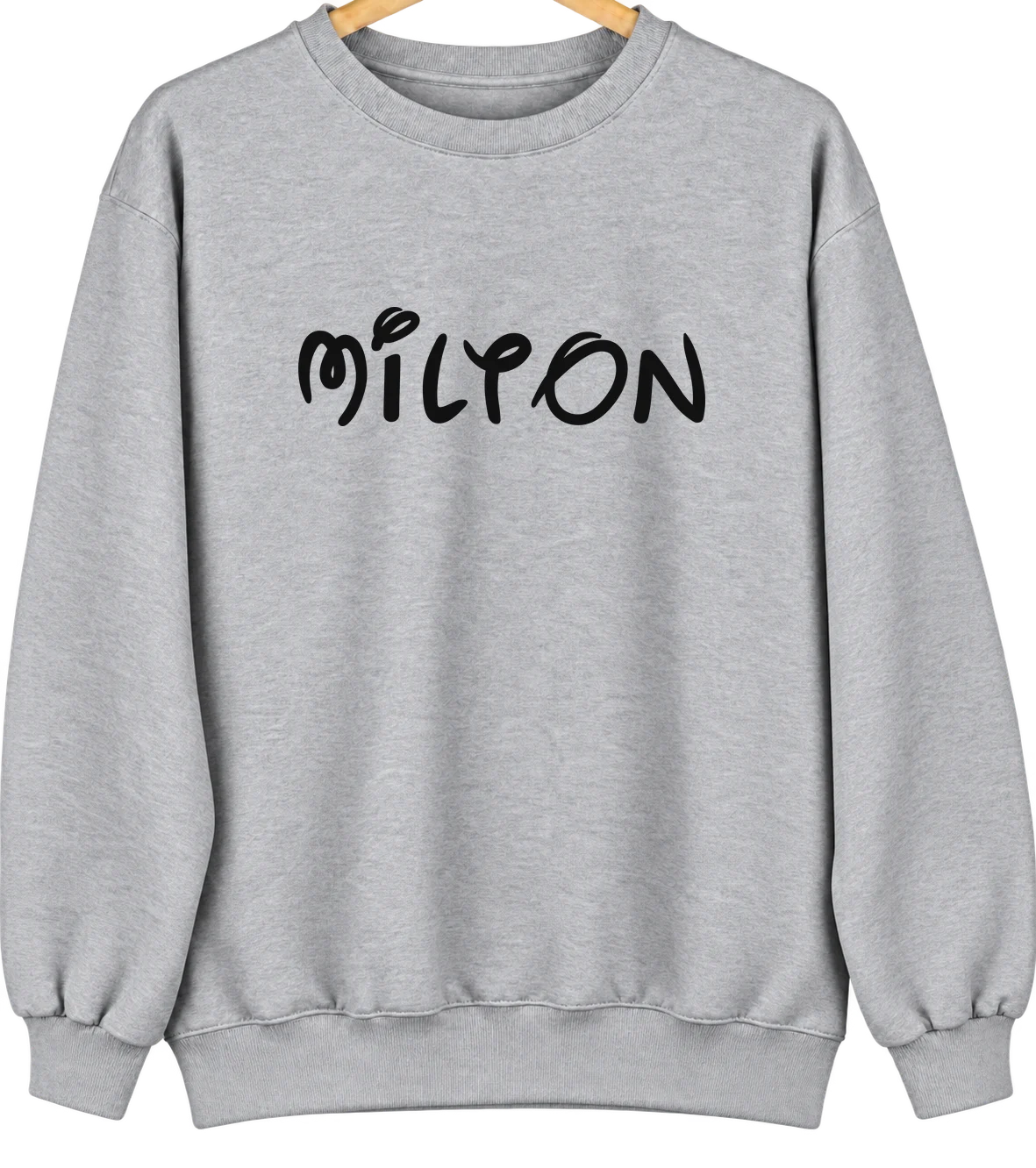 Milton, Iowa Hometown Crewneck — Sport Grey