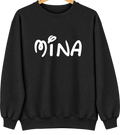 Mina, South Dakota Hometown Crewneck — Black